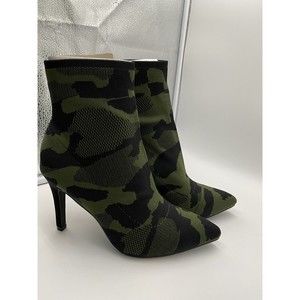 Mia Ankle Boots, Women Size 6.5M  McKinney Camouflage Sock Army Green Boot